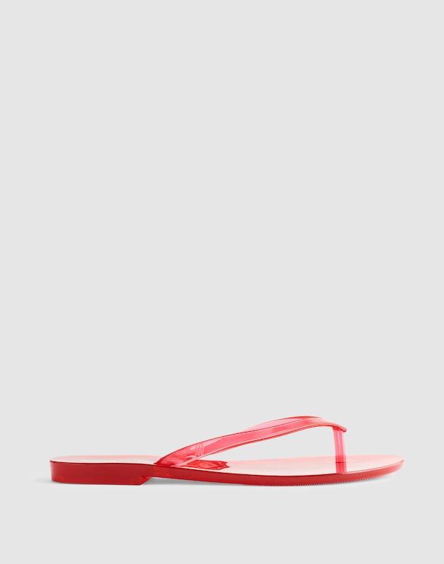 Madewell x Melissa Jelly Thong Sandal CHERRY