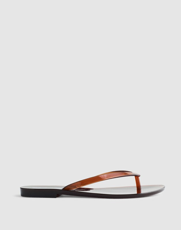 Madewell x Melissa Jelly Thong Sandal CHOCOLATE
