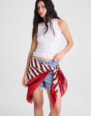 Striped Sarong BORDER STRIPE PLUM