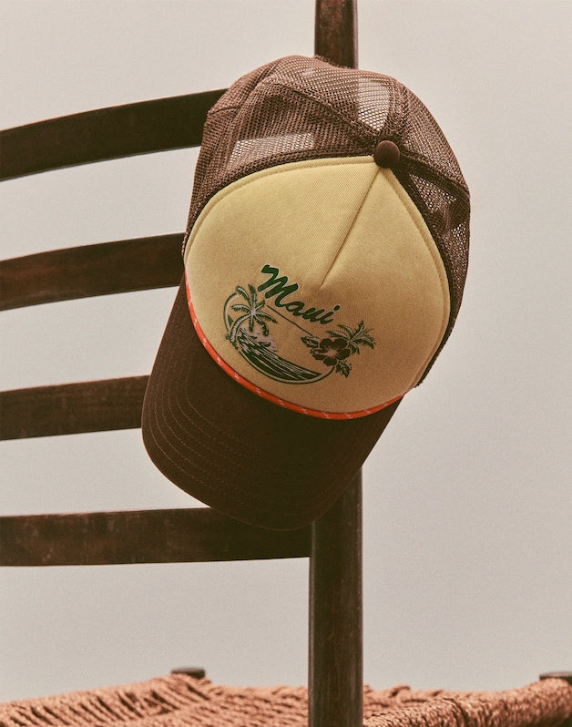 Graphic Trucker Hat FROSTED LEMON