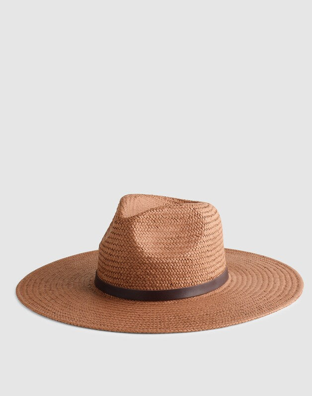 Handwoven Straw Hat DARK CAROB