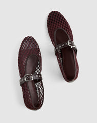 The Remy Mary Jane Flat in Fishnet ESPRESSO BEAN