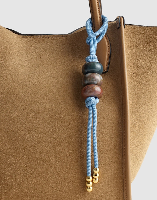 Stone Bag Charm SOFT BLUE
