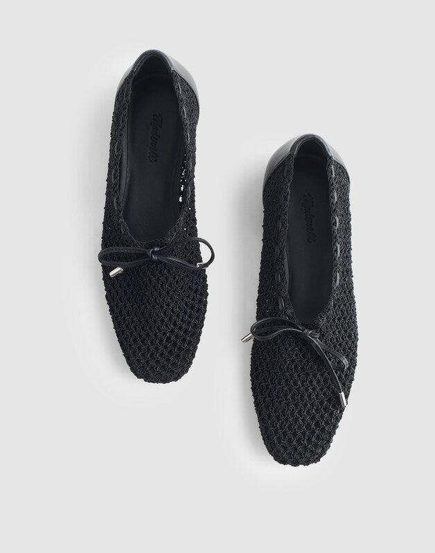 The Mylie Ballet Flat in Fishnet TRUE BLACK
