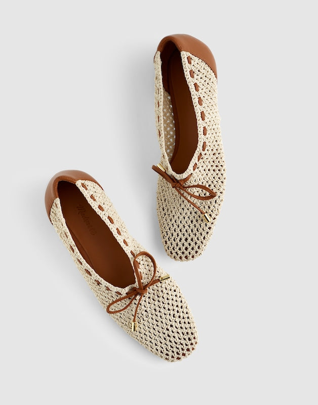 The Mylie Ballet Flat in Fishnet NATURAL