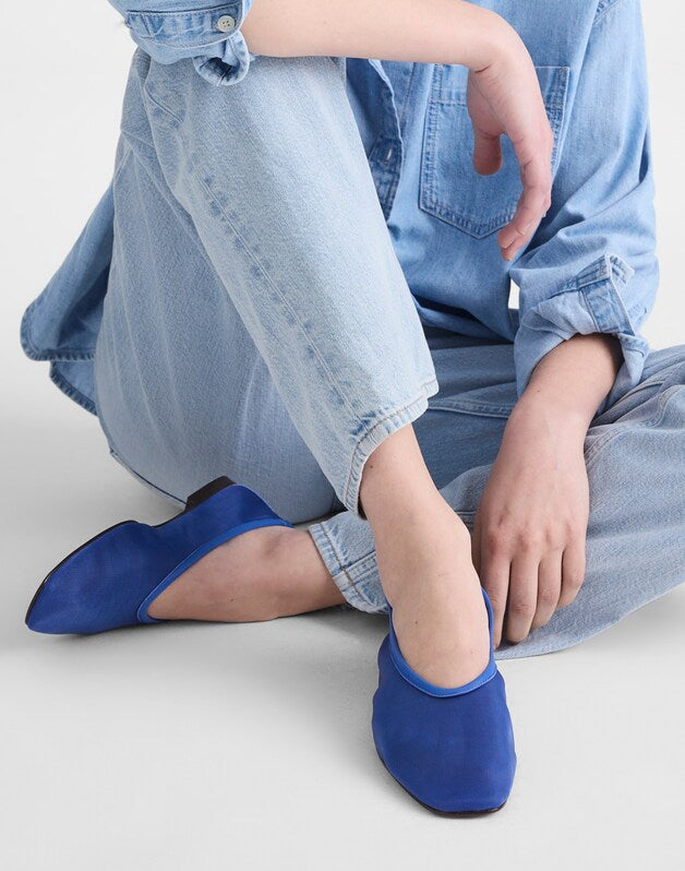 The Mylie Ballet Flat in Mesh RETRO BLUE