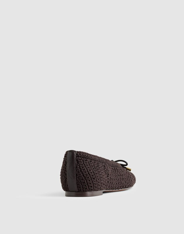 The Hester Flat in Crochet ROASTED ESPRESSO
