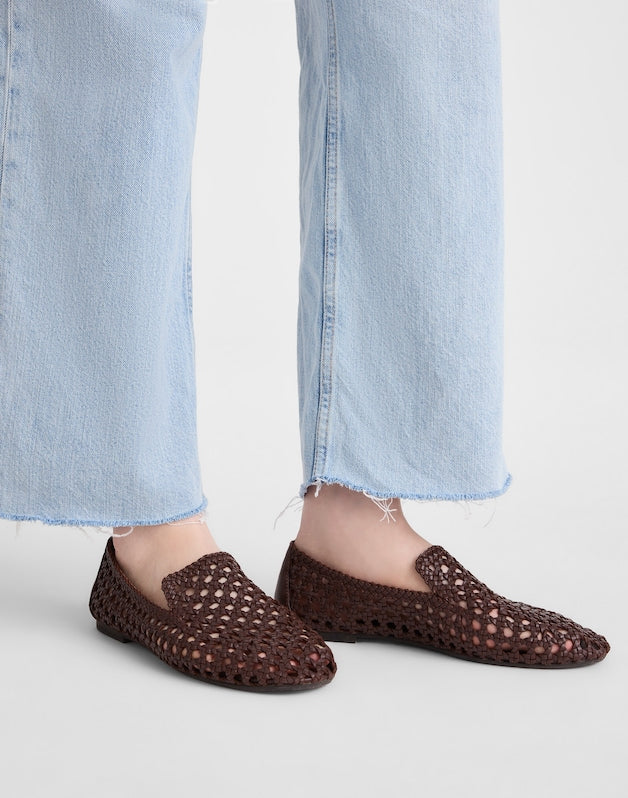 The Dolli Loafer in Woven Leather CHERRY WOOD
