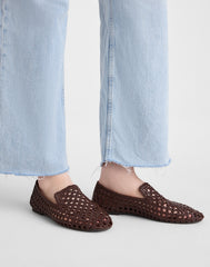 The Dolli Loafer in Woven Leather CHERRY WOOD