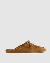 The Jamie Boat Mule in Suede DRIED ACORN