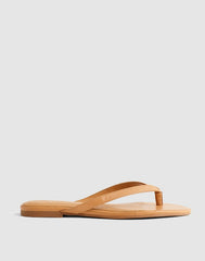 The Iggy Thong Sandal in Leather GOLDEN TAN