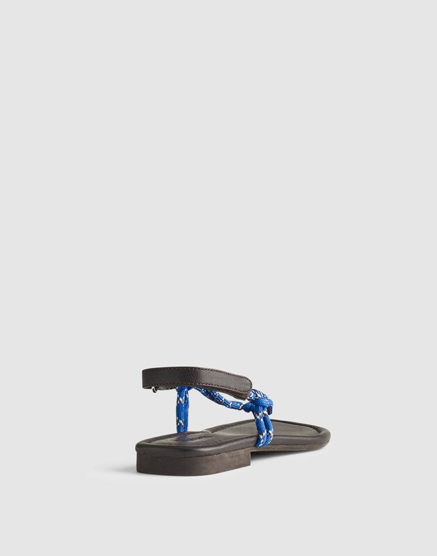 The Aliyah Thong Sandal in Paracord RETRO BLUE