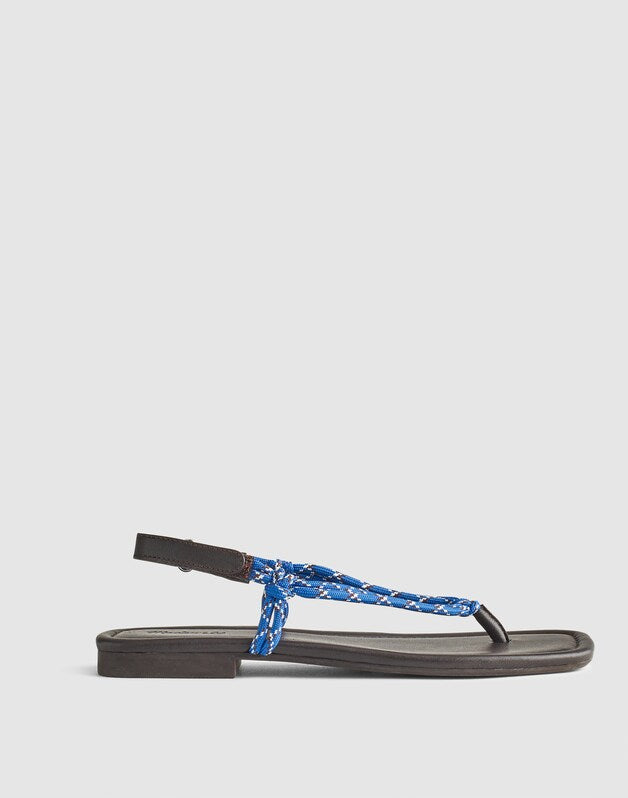 The Aliyah Thong Sandal in Paracord RETRO BLUE