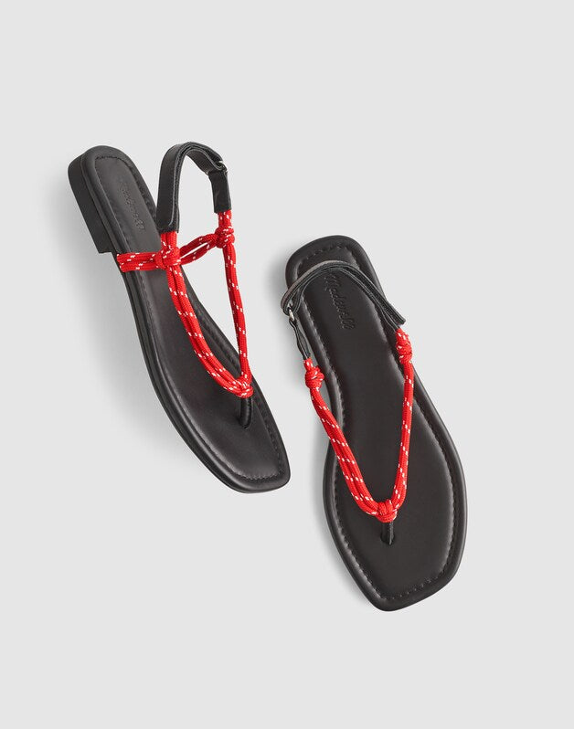 The Aliyah Thong Sandal in Paracord FESTIVAL RED