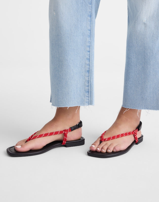 The Aliyah Thong Sandal in Paracord FESTIVAL RED