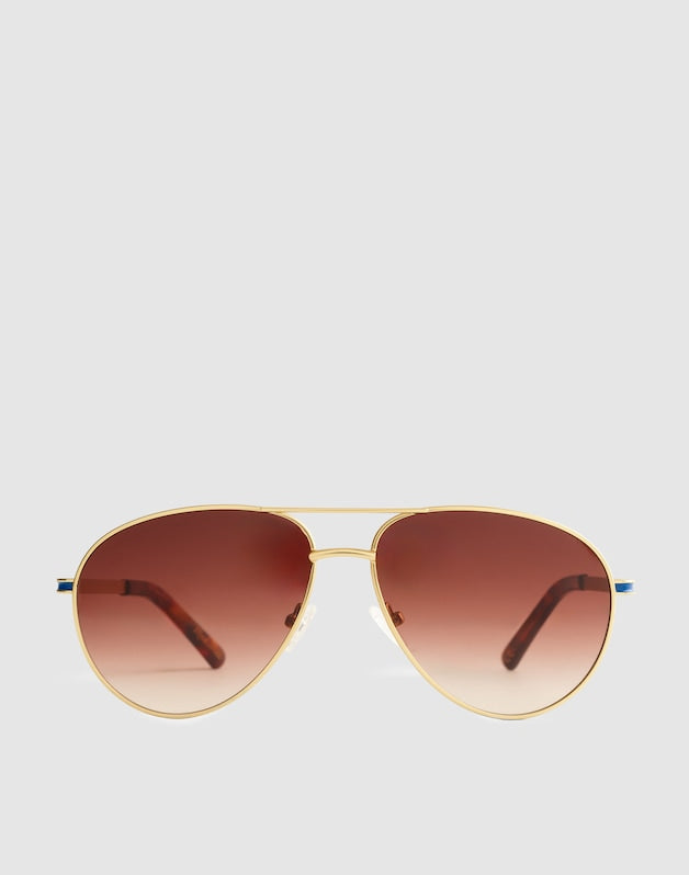 The Leni Aviator Sunglasses DARK BROWN