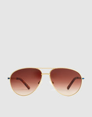 The Leni Aviator Sunglasses DARK BROWN