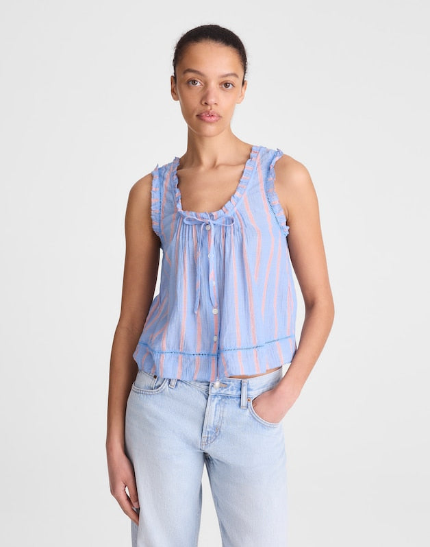 The Leah Top CALM BLUE