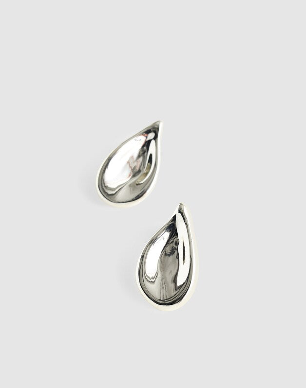 Droplet Stud Earrings WARM SILVER