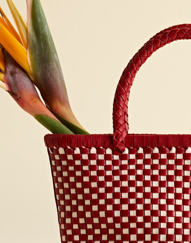 The Signature Woven Mini Tote BRIGHT EMBER MULTI