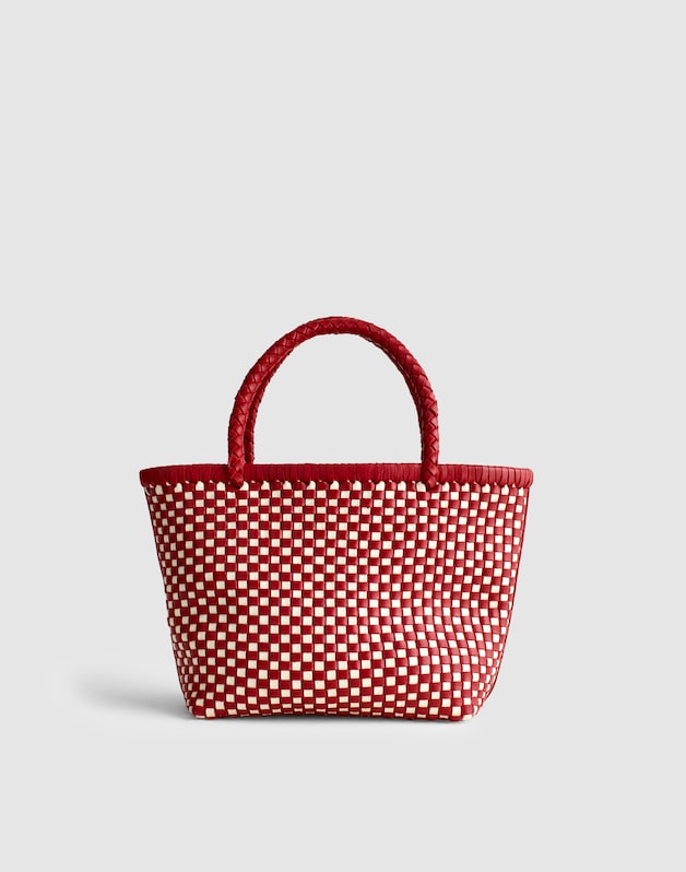 The Signature Woven Mini Tote BRIGHT EMBER MULTI