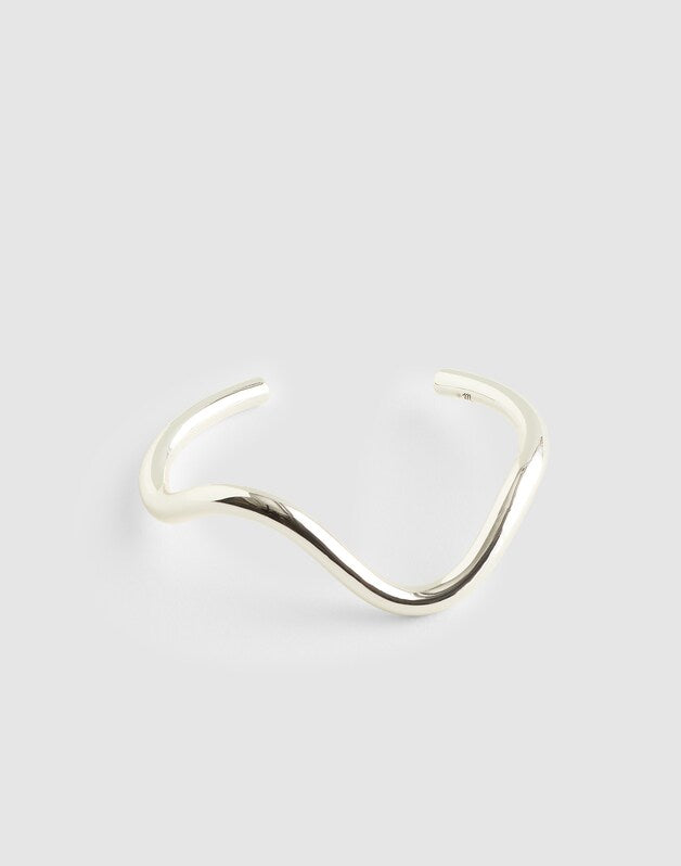 Wavy Cuff Bracelet WARM SILVER