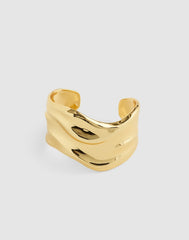 Chunky Wavy Cuff Bracelet ANTIQUE GOLD