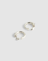 Fish Split Hoop Earrings WARM SILVER