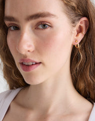 Fish Split Hoop Earrings ANTIQUE GOLD