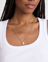 Three-Pack Sand Dollar Necklace Set ANTIQUE GOLD