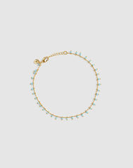 Enamel Chain Anklet TURQUOISE MULTI