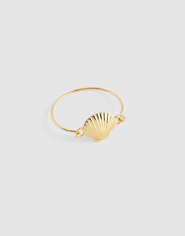 Shell Wire Bangle ANTIQUE GOLD
