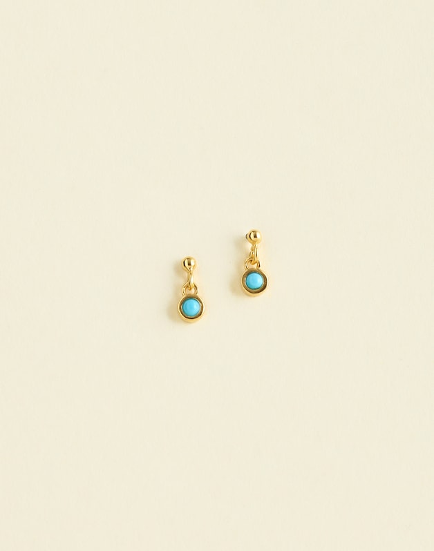 Demi-Fine Turquoise Drop Earrings TURQUOISE MULTI