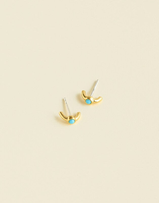 Demi-Fine Illusion Stud Earrings TURQUOISE MULTI