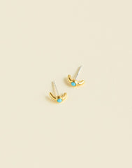 Demi-Fine Illusion Stud Earrings TURQUOISE MULTI