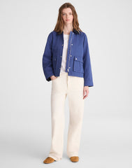 The Billie Short Jacket in Cotton Twill DEEP BLUE