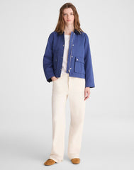 The Billie Short Jacket in Cotton Twill DEEP BLUE