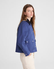 The Billie Short Jacket in Cotton Twill DEEP BLUE