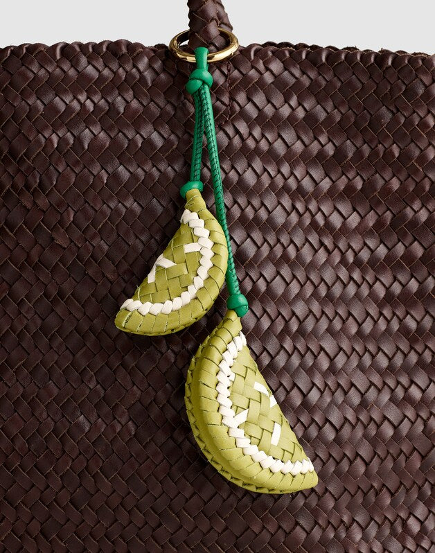 Woven Citrus Bag Charm LIME SLICE