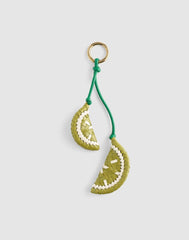 Woven Citrus Bag Charm LIME SLICE