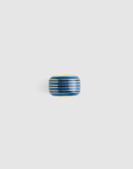 Striped Enamel Bead Clip RETRO BLUE