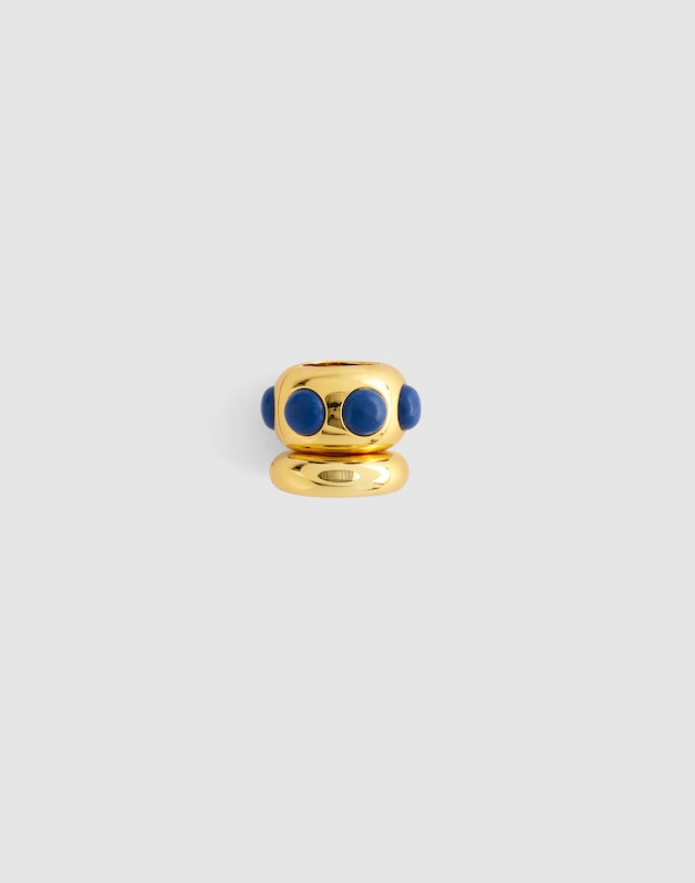 Cabochon-Embellished Bead Clip LAPIS