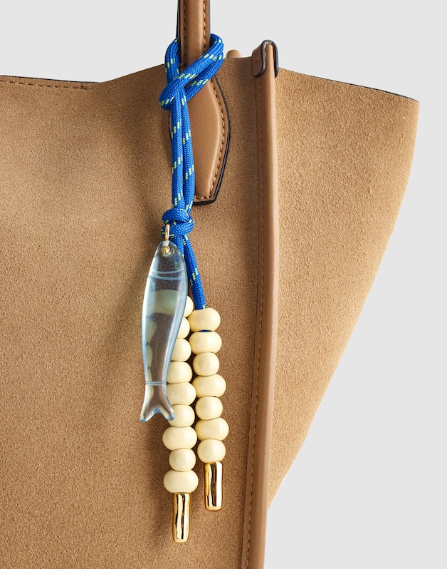 Paracord Fish Bag Charm FROSTED SKY