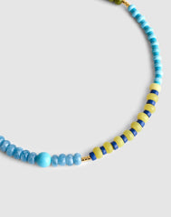 Semiprecious Beaded Choker Necklace CLASSIC INDIGO