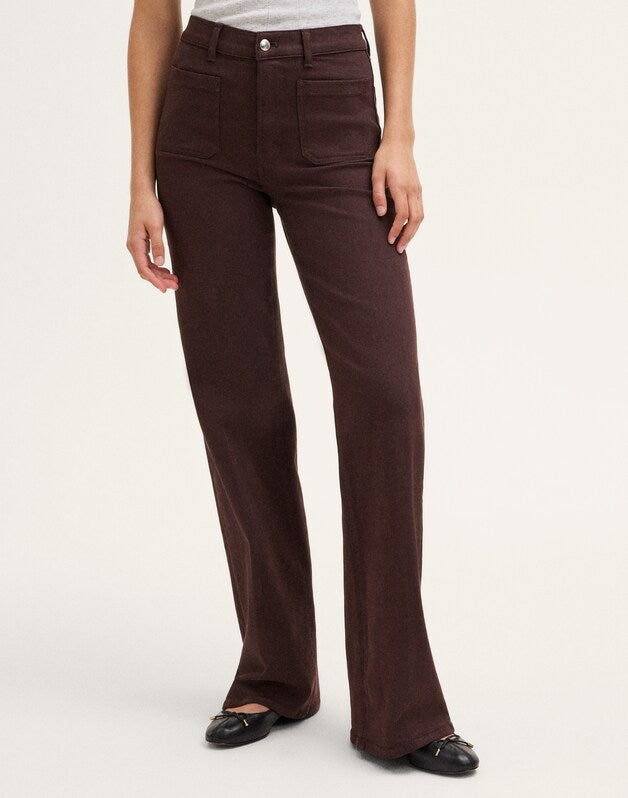 The Emmy Wide-Leg Pant DARK CAROB