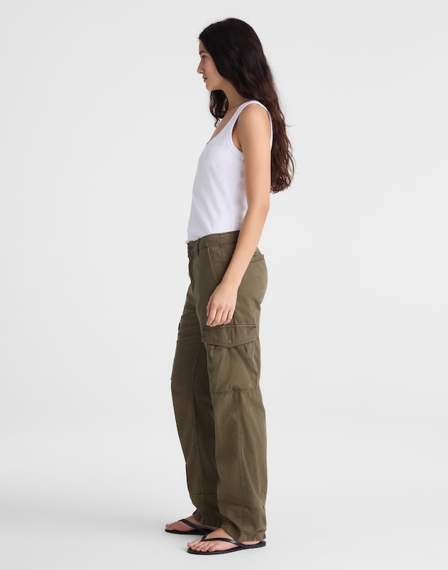 Relaxed Cargo Pants FADED IVY