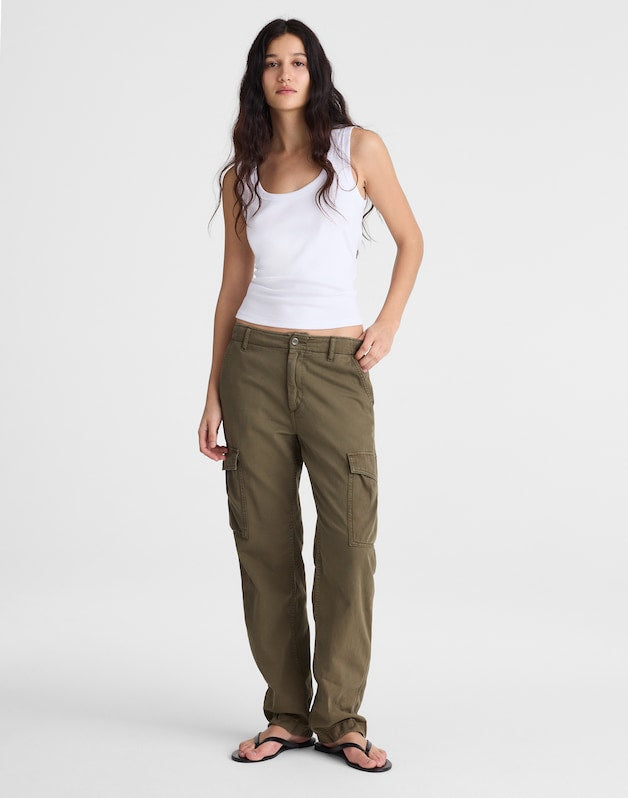 Relaxed Cargo Pants FADED IVY