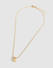 Mother-of-Pearl Ball Chain Necklace ANTIQUE GOLD
