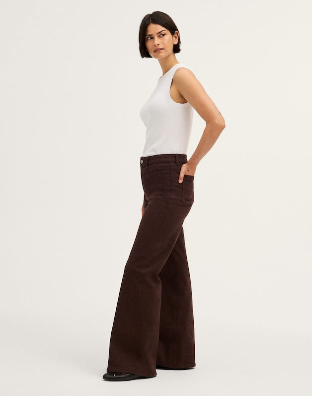 The Curvy Emmy Wide-Leg Pant DARK CAROB