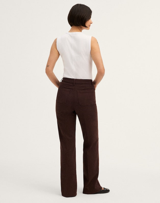 The Curvy Emmy Wide-Leg Pant DARK CAROB